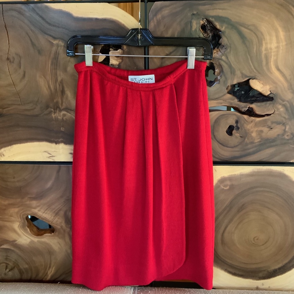 St. John Red Skirt